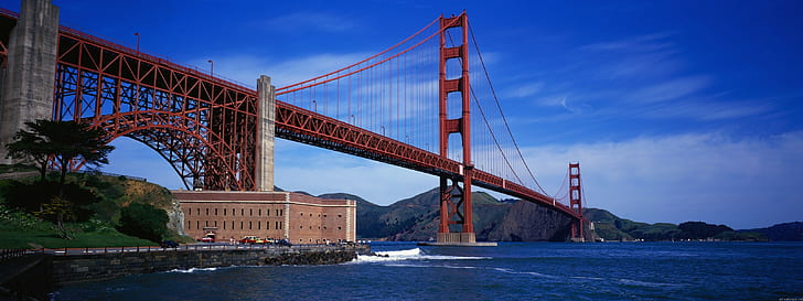 мост, мост Золотые Ворота, США, HD обои
