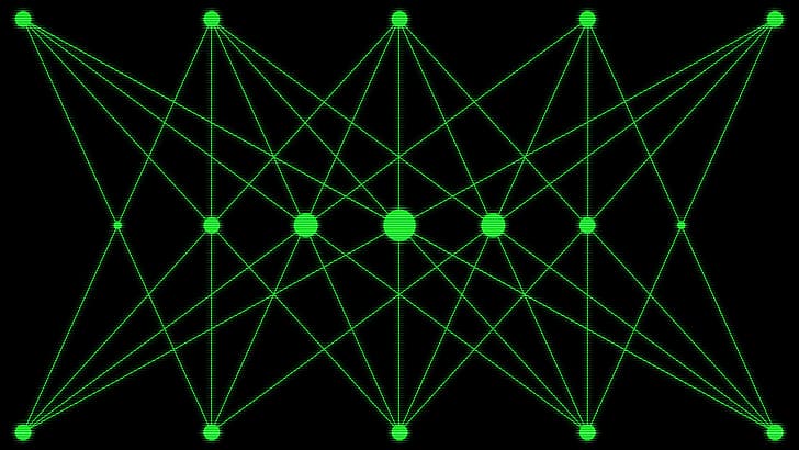 линии, зелено, минимализъм, точки, черен фон, светещ, абстрактно, Steam (софтуер), черно, HD тапет