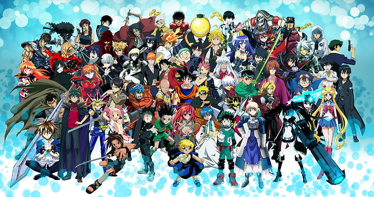 Fond D Ecran Anime Assortis Affiches De Personnages De Dessins Animes Fond D Ecran Hd Wallpaperbetter