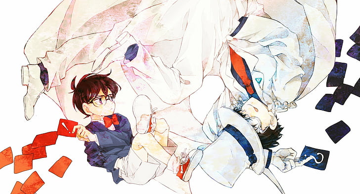 Anime, Detective Conan, Conan Edogawa, Kaito Kid, HD wallpaper