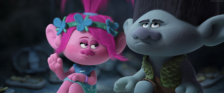 Trolls, best Animation movies of 2016, HD wallpaper HD wallpaper