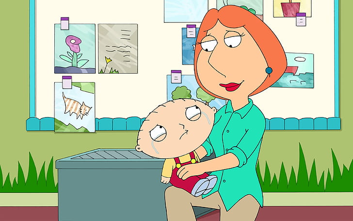 crying, Family Guy, Lois Griffin, Stewie Griffin, HD wallpaper