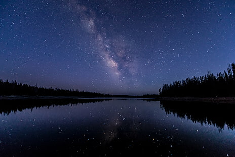 Bimasakti, danau, refleksi, bintang, hd, 4k, 5k, alam, gelap, Wallpaper HD HD wallpaper
