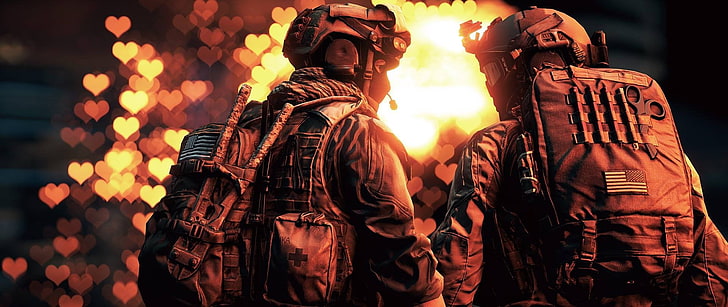 mochila, Battlefield 4, Medic, máscara, soldado, casco, armadura, Fondo de pantalla HD