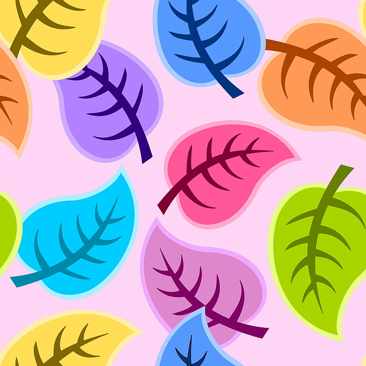 assorted-color leaf wallpaper, leaves, art, vector, colorful, HD wallpaper
