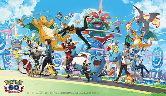 Tapety Pokemon Go, Pokemon Go, gry wideo, Pikachu, Pokémon, Tapety HD HD wallpaper