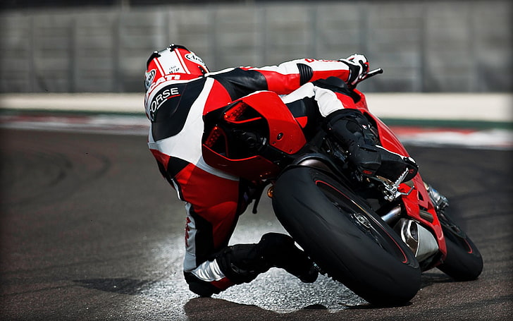 rotes und schwarzes Sportbike, Ducati, Motorrad, Ducati 1199, HD-Hintergrundbild