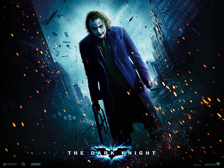 Batman The Dark Knight wallpaper, Joker, sparks, the dark knight, HD wallpaper