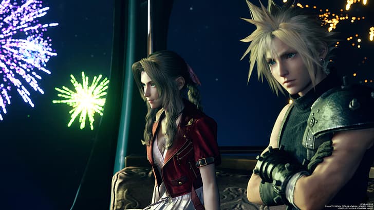 Final Fantasy VII: Rebirth, Cloud Strife, Aerith Gainsborough, HD-Hintergrundbild