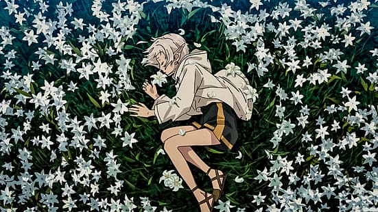 Sylphiette, Mushoku Tensei, fiori, Sfondo HD HD wallpaper