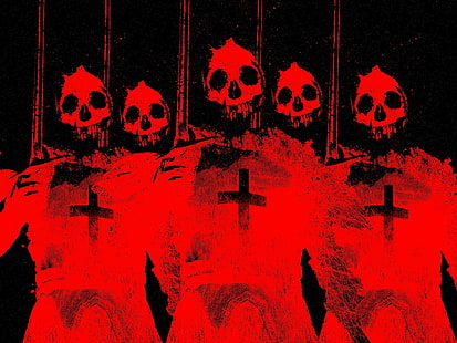 przerażający, mroczny, zły, horror, okultystyczny, satanistyczny, Tapety HD HD wallpaper