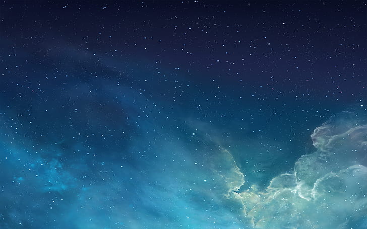iOS 7 Galaxy, галактика, HD тапет