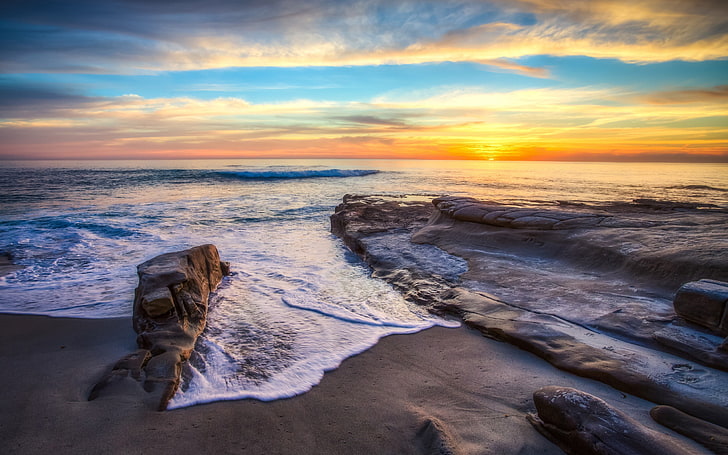 San Diego Beach wunderschöne Natur Thema Tapete, HD-Hintergrundbild