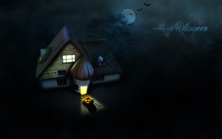 Halloween House, house, halloween, HD wallpaper