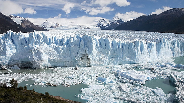 الجبل الجليدي ، الأرجنتين ، الأنهار الجليدية ، الطبيعة ، المناظر الطبيعية، خلفية HD