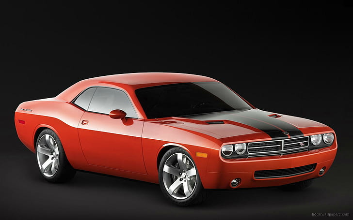 Dodge Challenger Concept 2, orange ford mustang, concept, dodge, challenger, cars, HD wallpaper