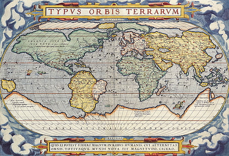 античный, картография, географический, исторический, карта, старый, мир, HD обои HD wallpaper