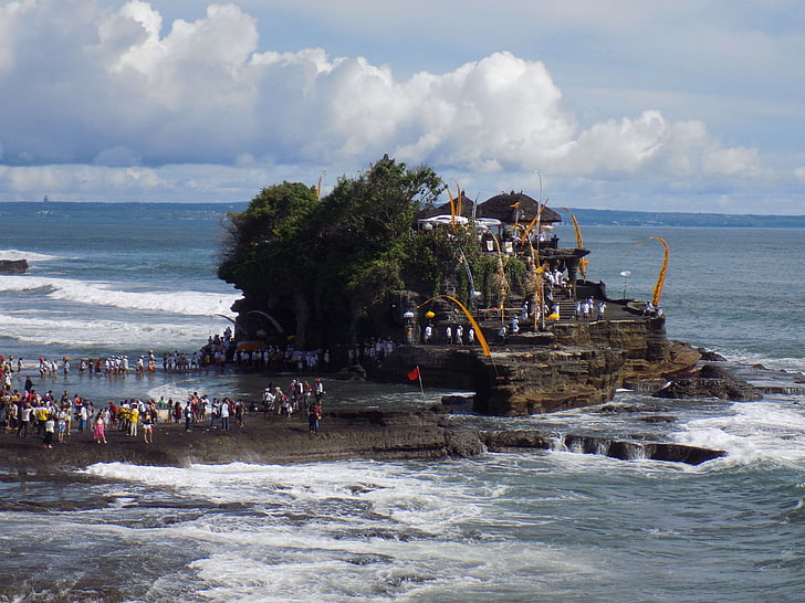 Bali, Balinesen, Strand, Kreuz, Kultur, Hindu, Hinduismus, Indonesien, beten, Religion, Meer, Seeufer, Tourismus, Tourist, Touristenattraktion, HD-Hintergrundbild
