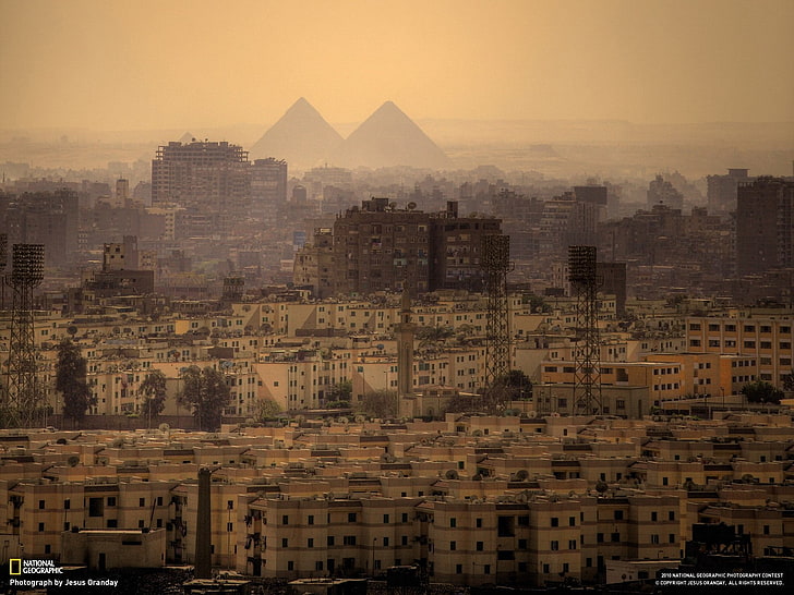 ピラミッド、都市、ナショナルジオグラフィック、エジプト、都市景観、 HDデスクトップの壁紙