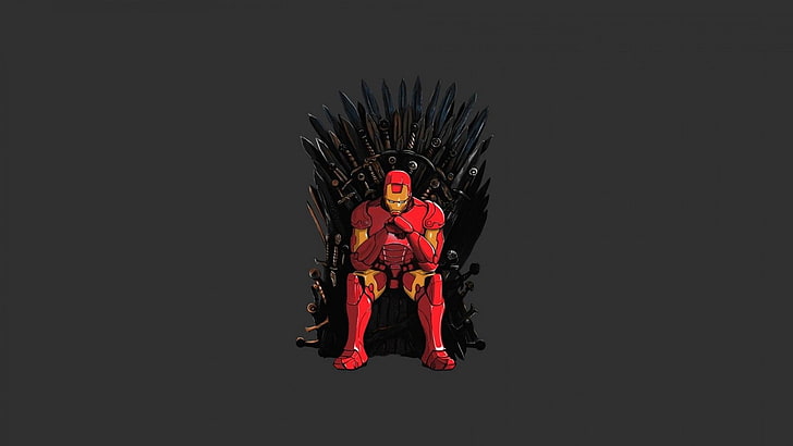 Marvel Iron Man wallpaper, Iron Man, Game of Thrones, Iron Throne, crossover, HD wallpaper