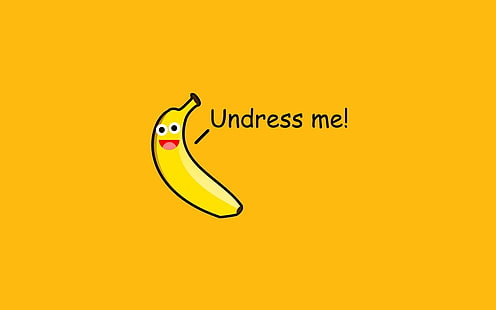 Ilustración de plátano, fondo simple, minimalismo, plátanos, fruta, humor, Fondo de pantalla HD HD wallpaper