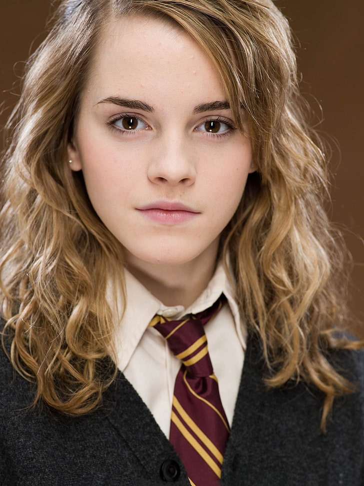 Pirang, Mata Cokelat, Emma Watson, Harry Potter, Hermione Granger, wanita, Wallpaper HD, wallpaper seluler