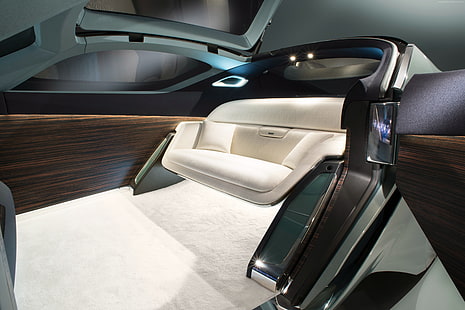 wnętrze, futuryzm, samochody przyszłości, Rolls-Royce Vision Next 100, Tapety HD HD wallpaper