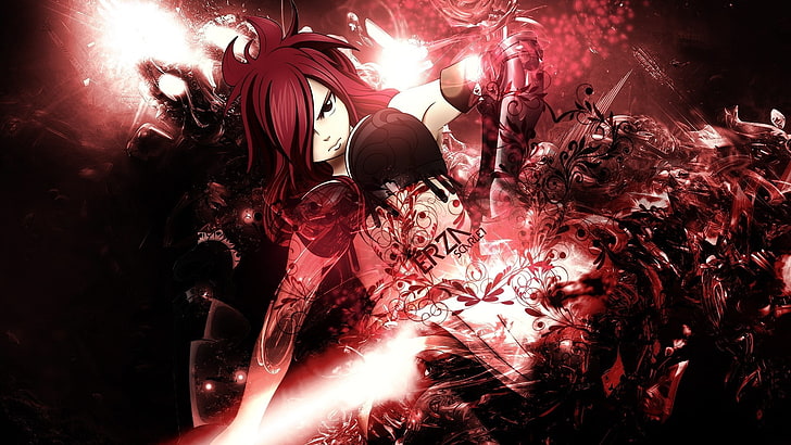 red haired woman wallpaper, Fairy Tail, Scarlet Erza, redhead, HD wallpaper