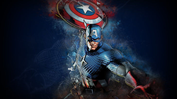 pahlawan, komik, karya seni, Captain America, Marvel vs Capcom 3: Fate of Two Worlds, Marvel Vs.Capcom, Wallpaper HD