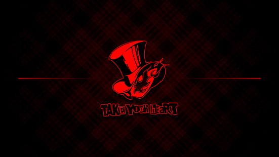 Persona 5, rojo, abstracto, Fondo de pantalla HD HD wallpaper