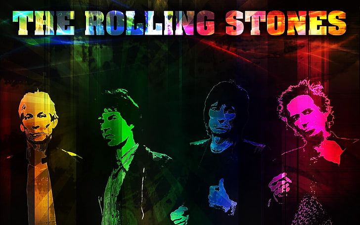 Rolling Stones tapet, rullande stenar, grafik, band, medlemmar, namn, HD tapet