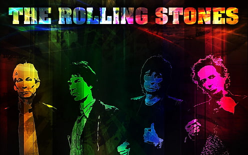 Rolling Stones tapet, rullande stenar, grafik, band, medlemmar, namn, HD tapet HD wallpaper