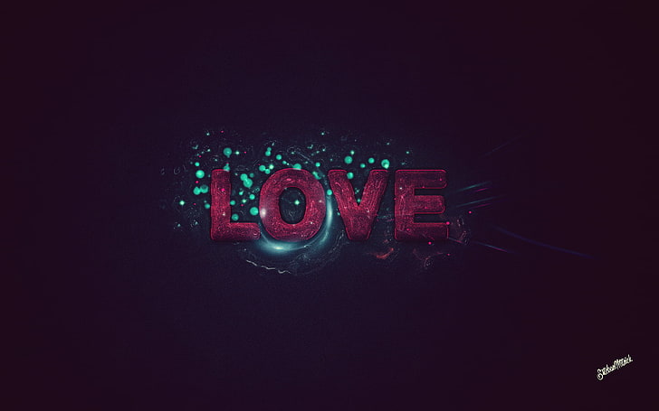 love text overlay, love, romantic, abstract, simple background, typography, HD wallpaper