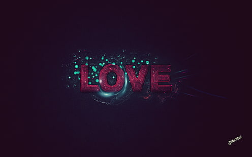 love text overlay, love, romantisk, abstrakt, enkel bakgrund, typografi, HD tapet HD wallpaper