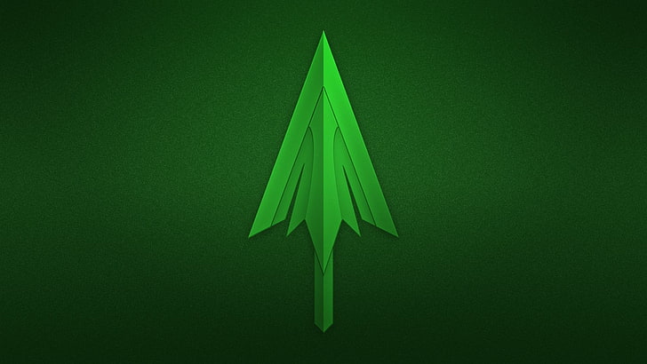 green arrowhead illustration, green, comics, hero, Green arrow, HD wallpaper
