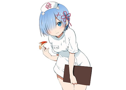 pielęgniarka ilustracja anime, anime dziewczyny, Re: Zero Kara Hajimeru Isekai Seikatsu, Rem (Re: Zero), Tapety HD HD wallpaper