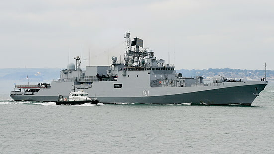 fregate, fregata di classe Talwar, blu marino indiano, Sfondo HD HD wallpaper