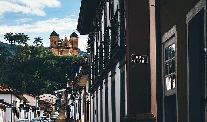 建築家、建築、ブラジル、教会、教会の建物、歴史的、マリアナ、ミナスジェライス、オウロプレト、通り、観光客、 HDデスクトップの壁紙