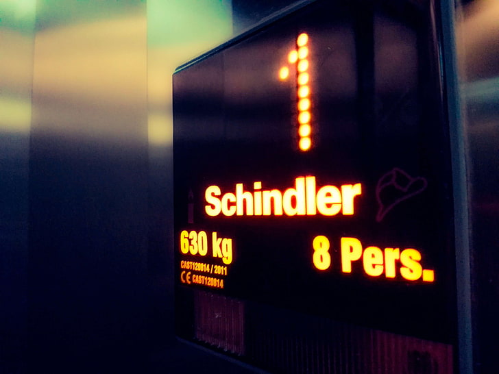 2011, back light, elevator, number, number 1, numbers, person, HD wallpaper