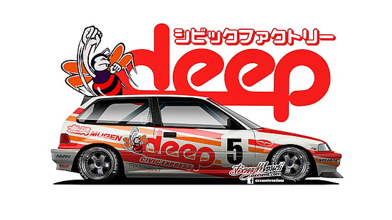 Axesent Creations, Honda Civic, render, รถญี่ปุ่น, JDM, รถแข่ง, วอลล์เปเปอร์ HD HD wallpaper