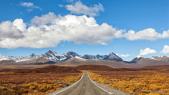 Денали шоссе осенью, Аляска, национальные парки, HD обои HD wallpaper