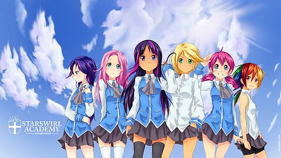 anime, meninas anime, romance visual, My Little Pony, HD papel de parede HD wallpaper