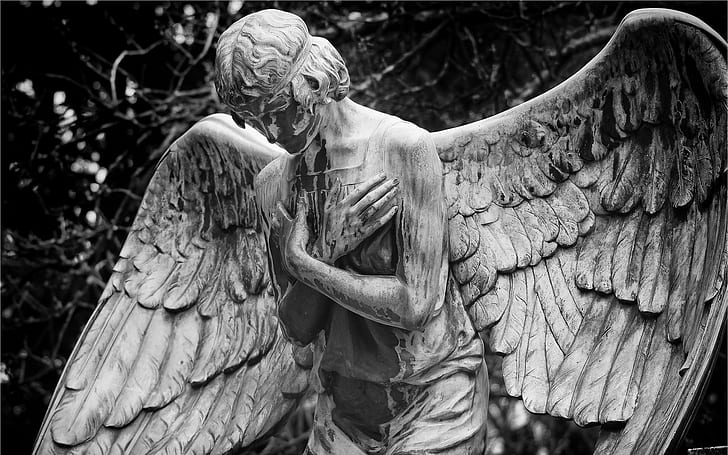 angel statue, HD wallpaper