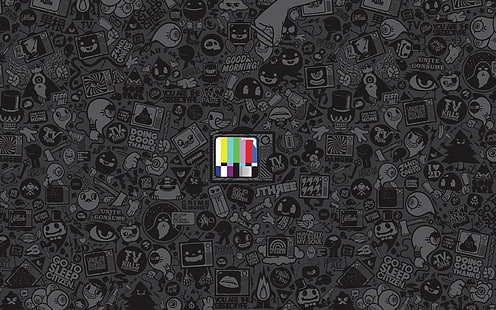 anime, Jared Nickerson, Selective Coloring, Test Patterns, Tapety HD HD wallpaper