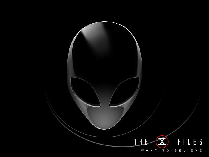 silver Alienware tapeter, UFO, vill jag tro, X-Files, HD tapet