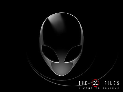 silberne Alienware Tapete, UFO, ich möchte glauben, die X-Akten, HD-Hintergrundbild HD wallpaper