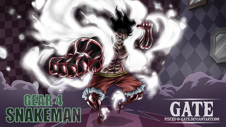 Anime, One Piece, Gear Fourth, Macaco D. Luffy, HD papel de parede