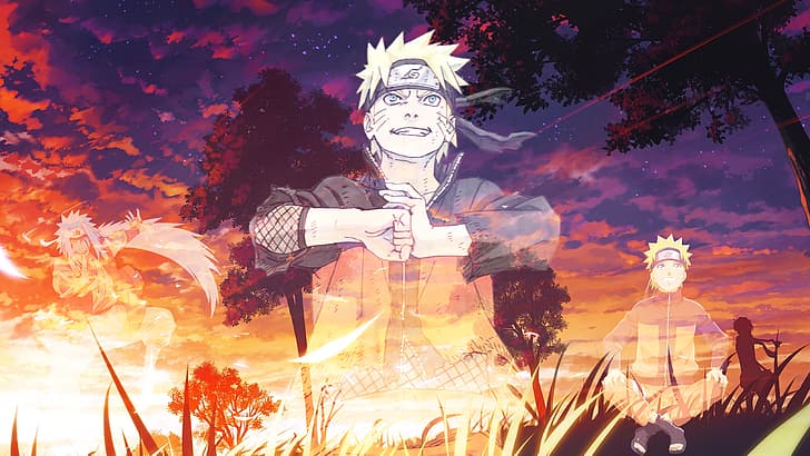 anak laki-laki anime, Naruto Shippuuden, Jiraiya, Wallpaper HD