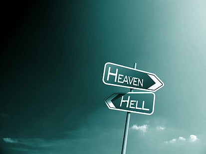 Himmel, Hölle, Zeichen, HD-Hintergrundbild HD wallpaper