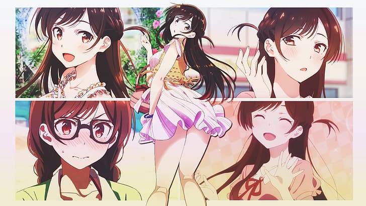 anime, anime girls, Ichinose Chizuru, Chizuru Mizuhara, Kanojo, Okarishimasu (Rent-a-Girlfriend), HD wallpaper